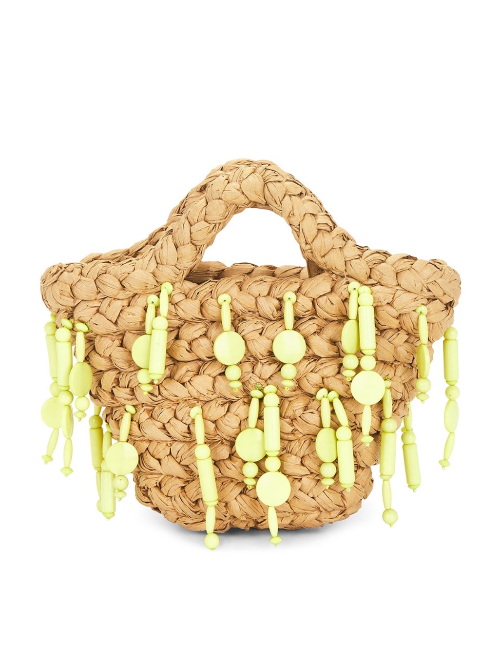 Simon Miller Shelly Beaded Bag In Natural And Lime